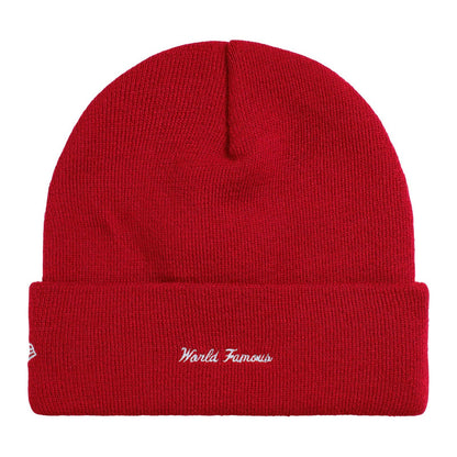 Supreme x New Era Action Beanie — Red — view 2