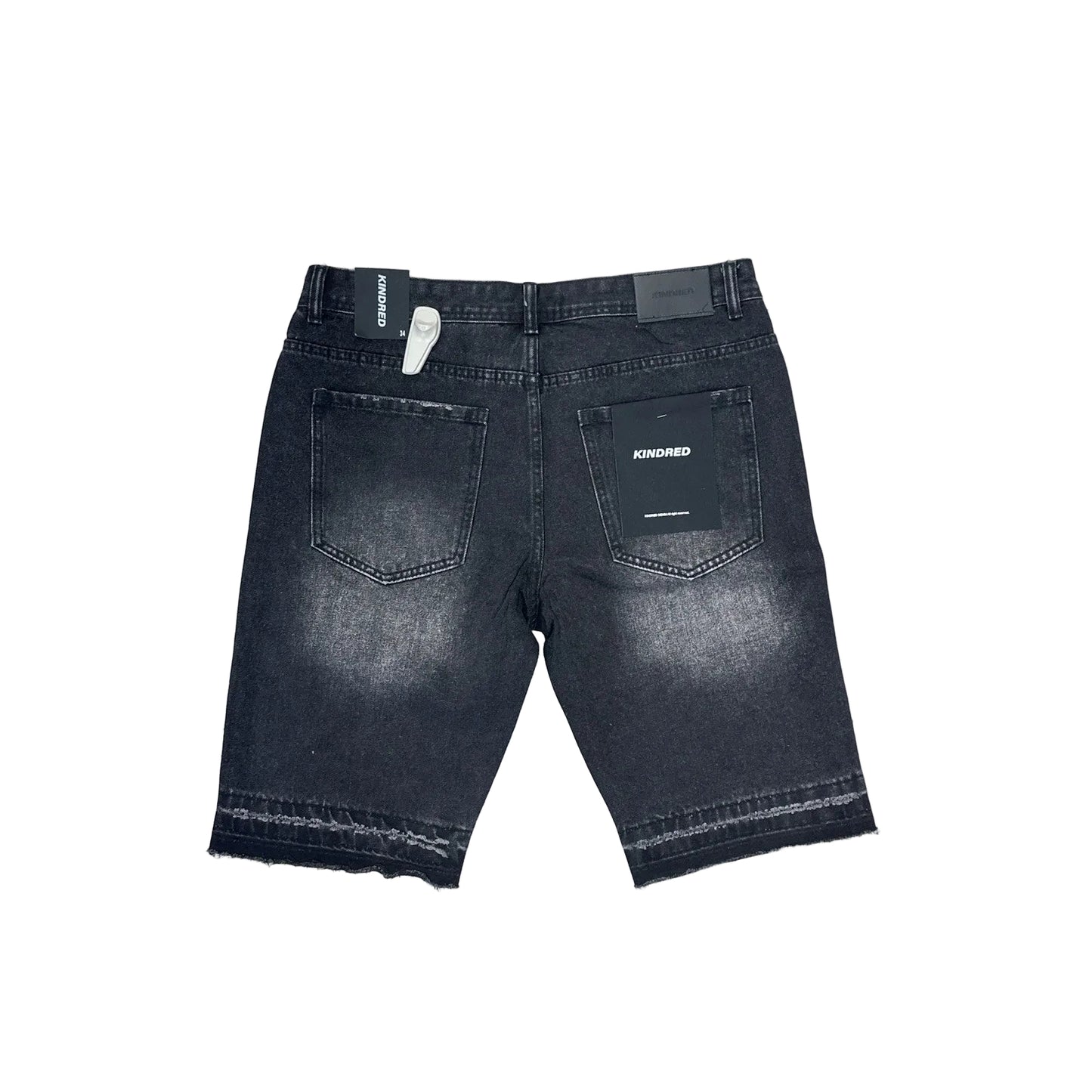 kindred rhinestone denim short black wash