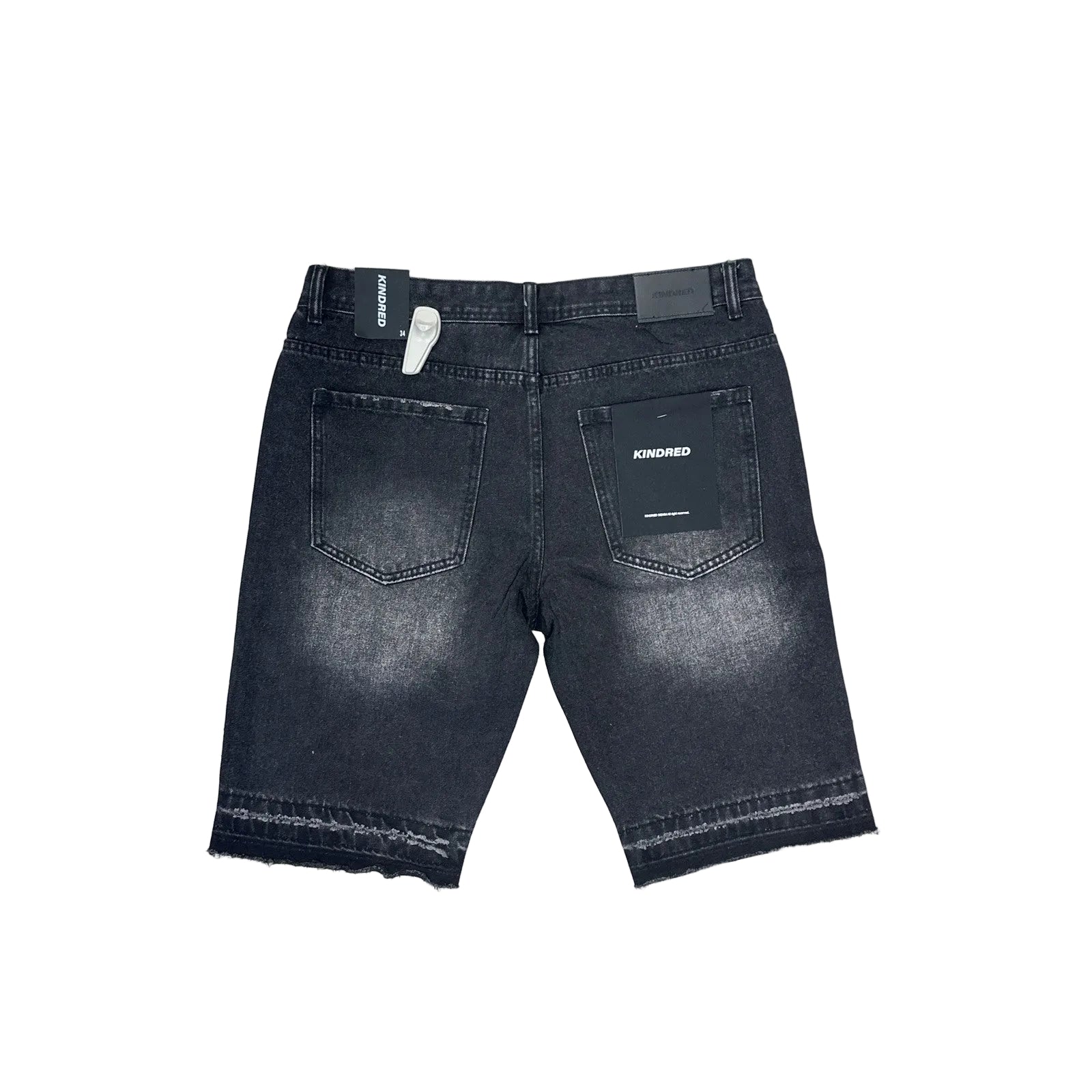 kindred rhinestone denim short black wash