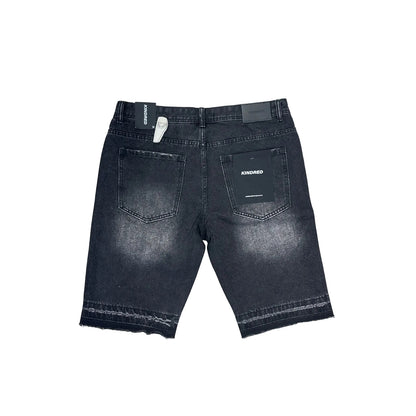kindred rhinestone denim short black wash