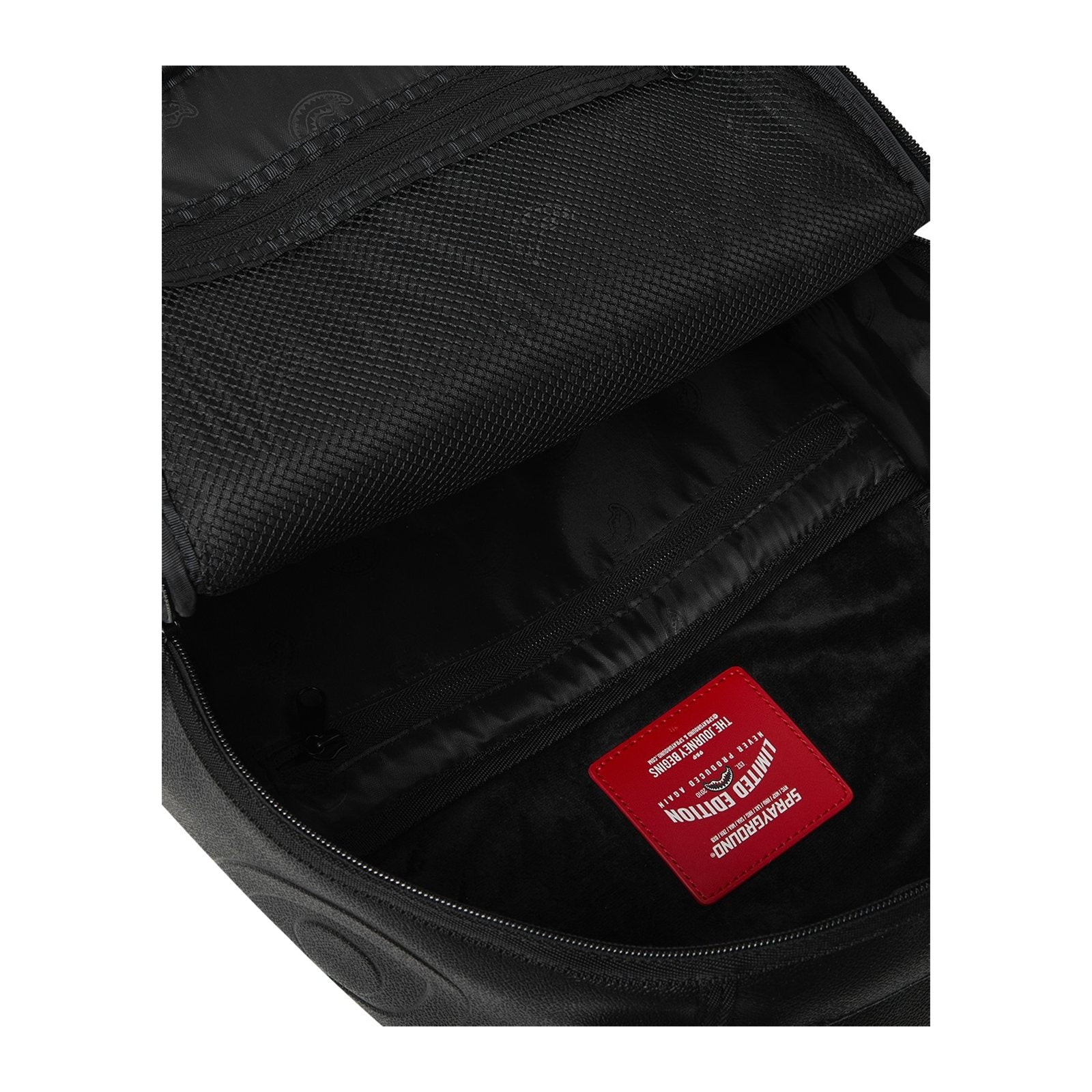 Sprayground Gold Brick Drip Backpack — Black