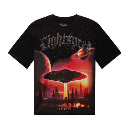 reason lightspeed rhinestone tee black