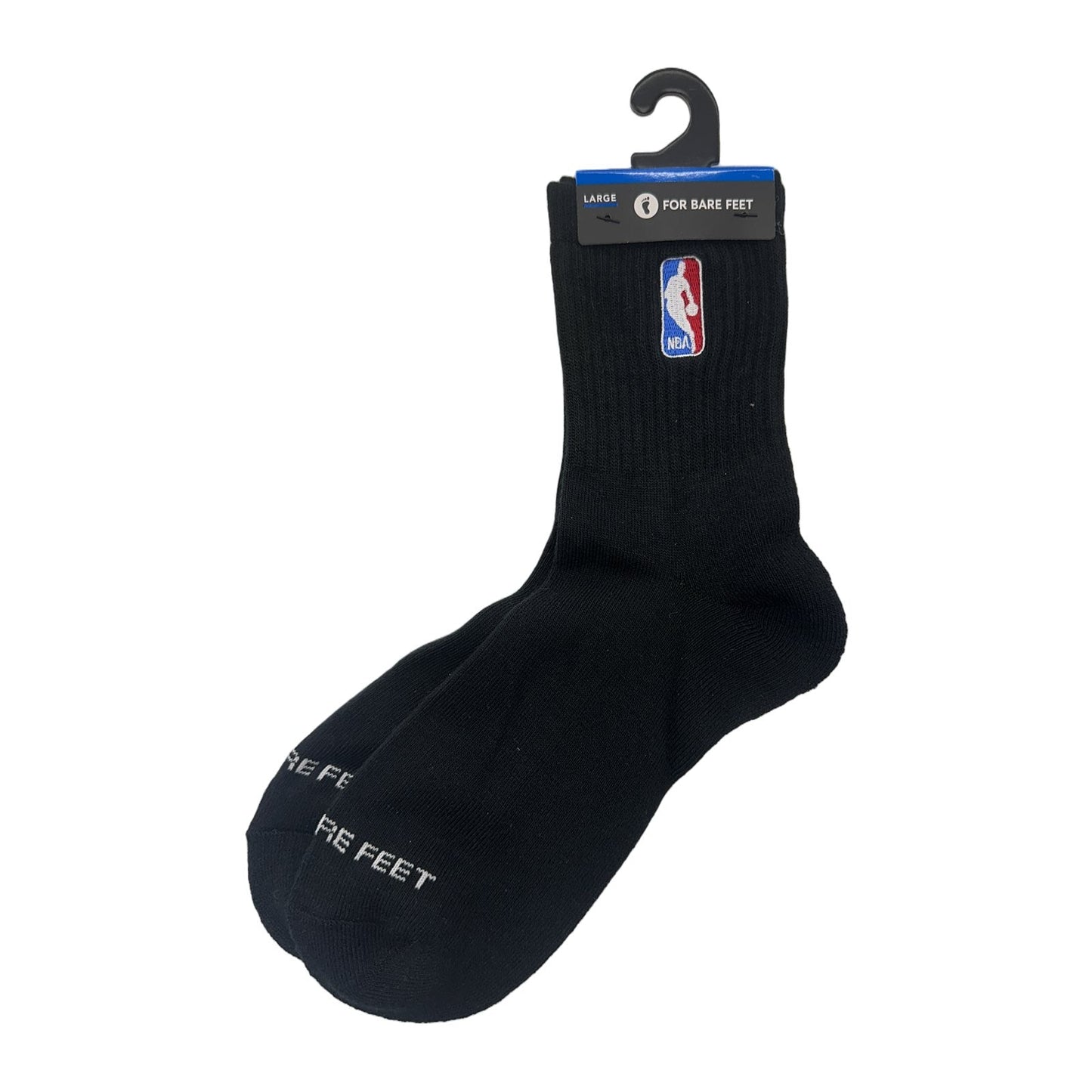 For Bare Feet NBA Logoman Crew Sock — Black