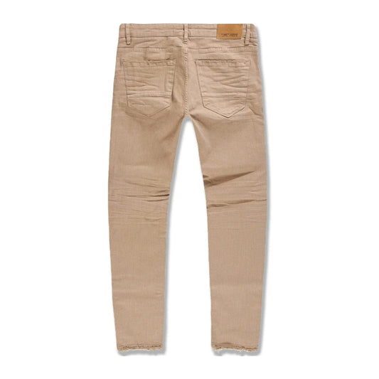 Jordan Craig Collins Straight Fit Distressed Jean — Khaki