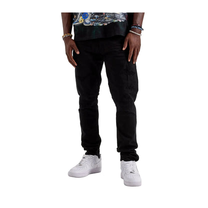 Jordan Craig Ross Slim Distressed Jean — Jet Black