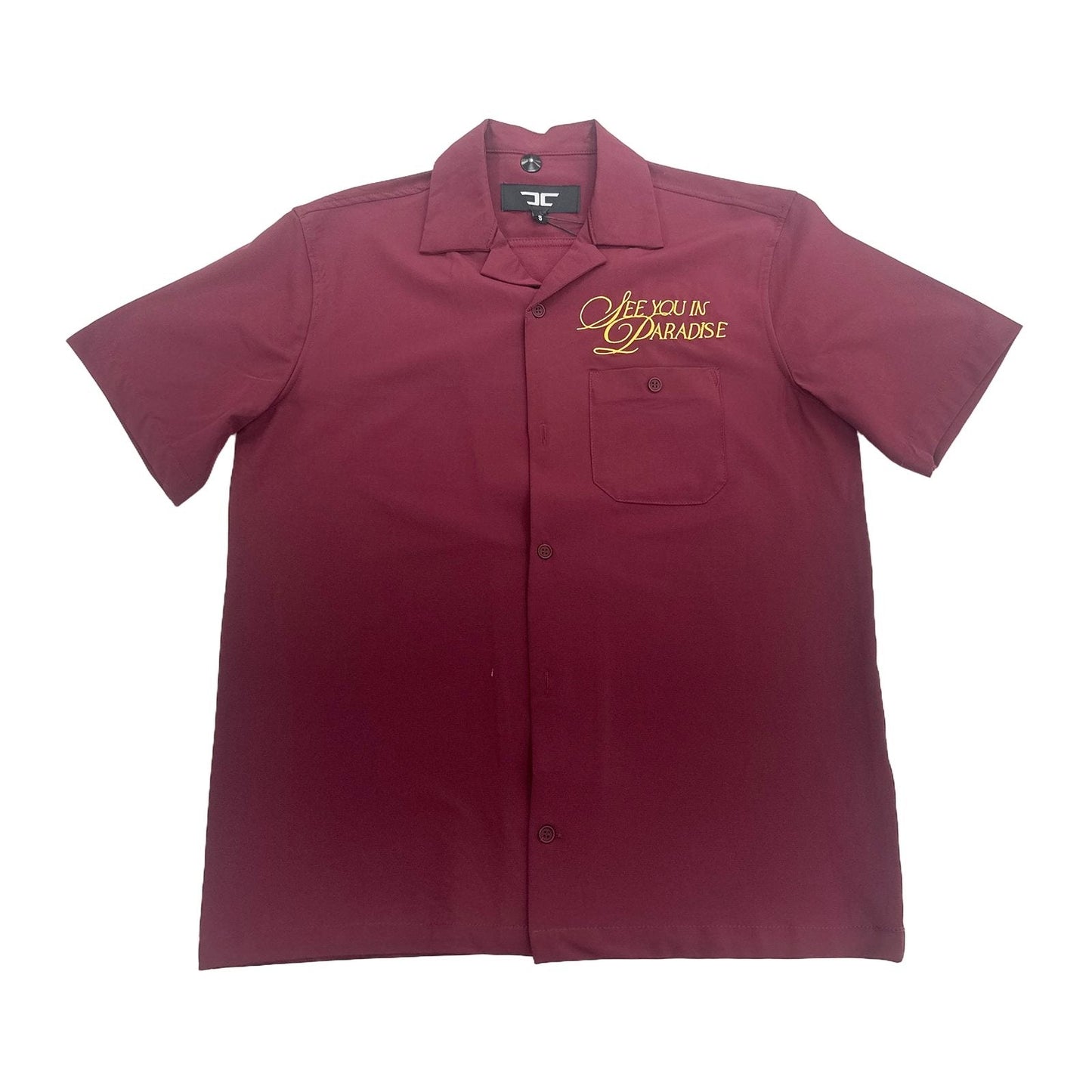 Jordan Craig Legacy "See You In Paradise" Camp Shirt — Wine