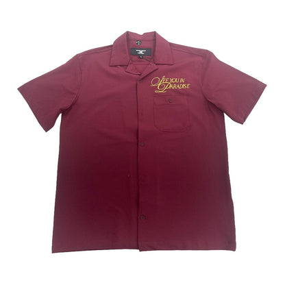 Jordan Craig Legacy "See You In Paradise" Camp Shirt — Wine