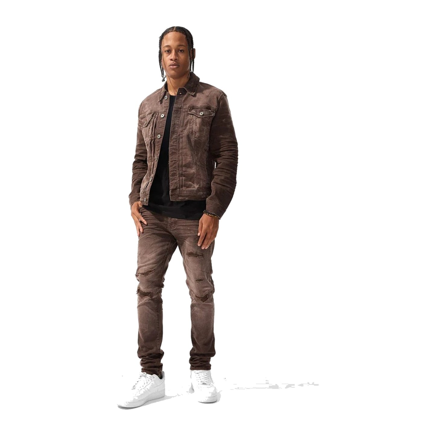 Jordan Craig Ross "Meadowland" Skinny Jean — Brown Coated