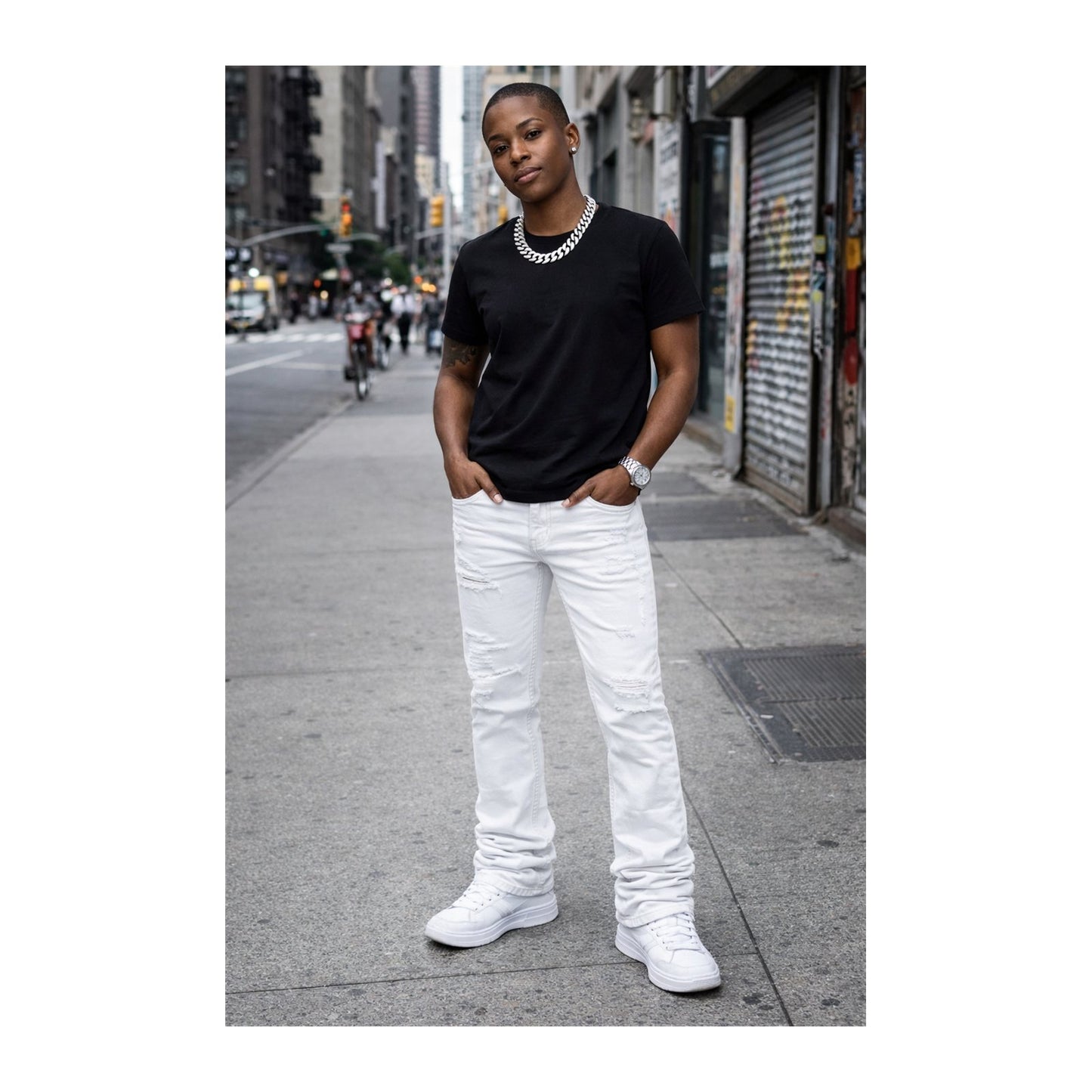 Jordan Craig Martin Stacked Jean — White