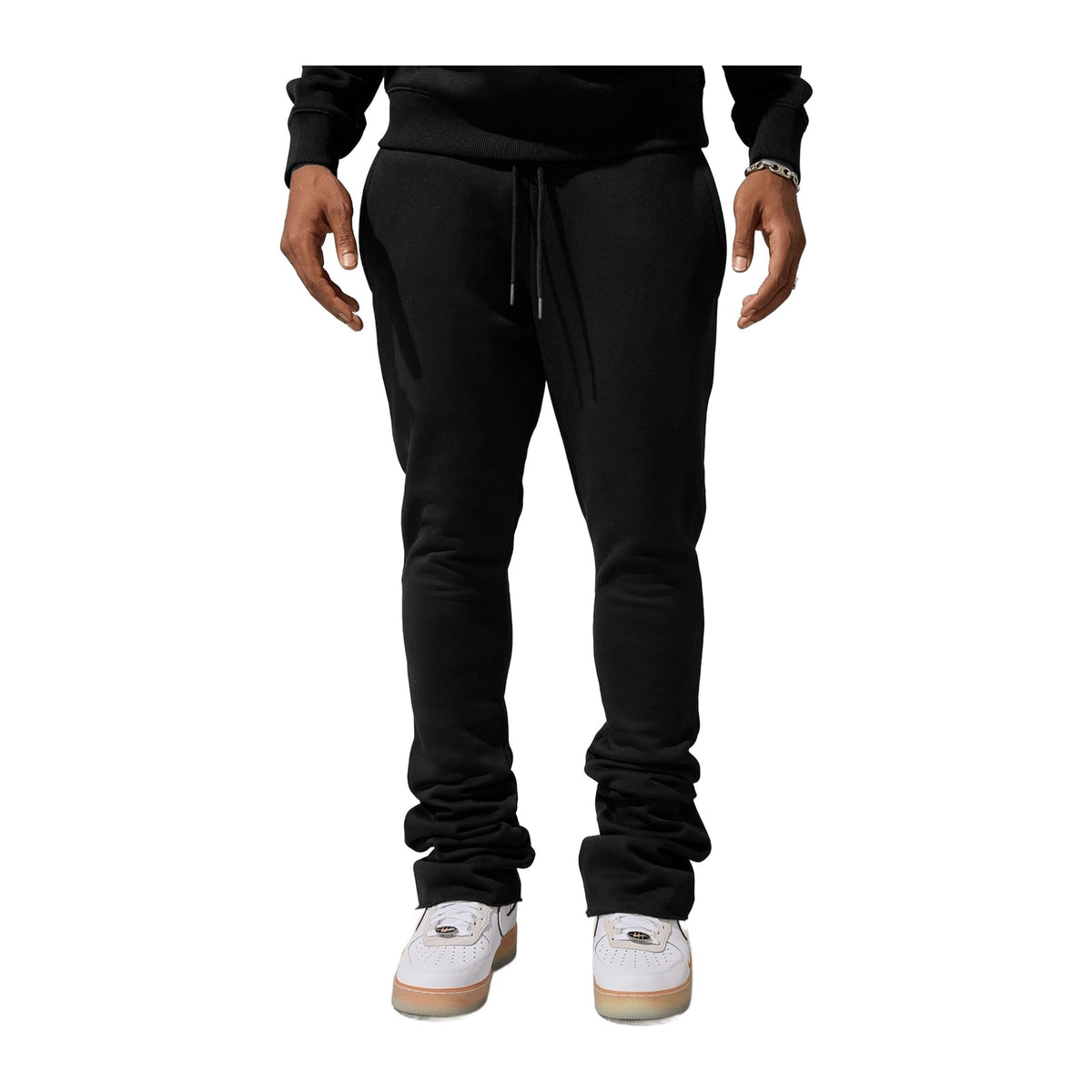Jordan Craig "Uptown" Stacked Sweatpant — Black