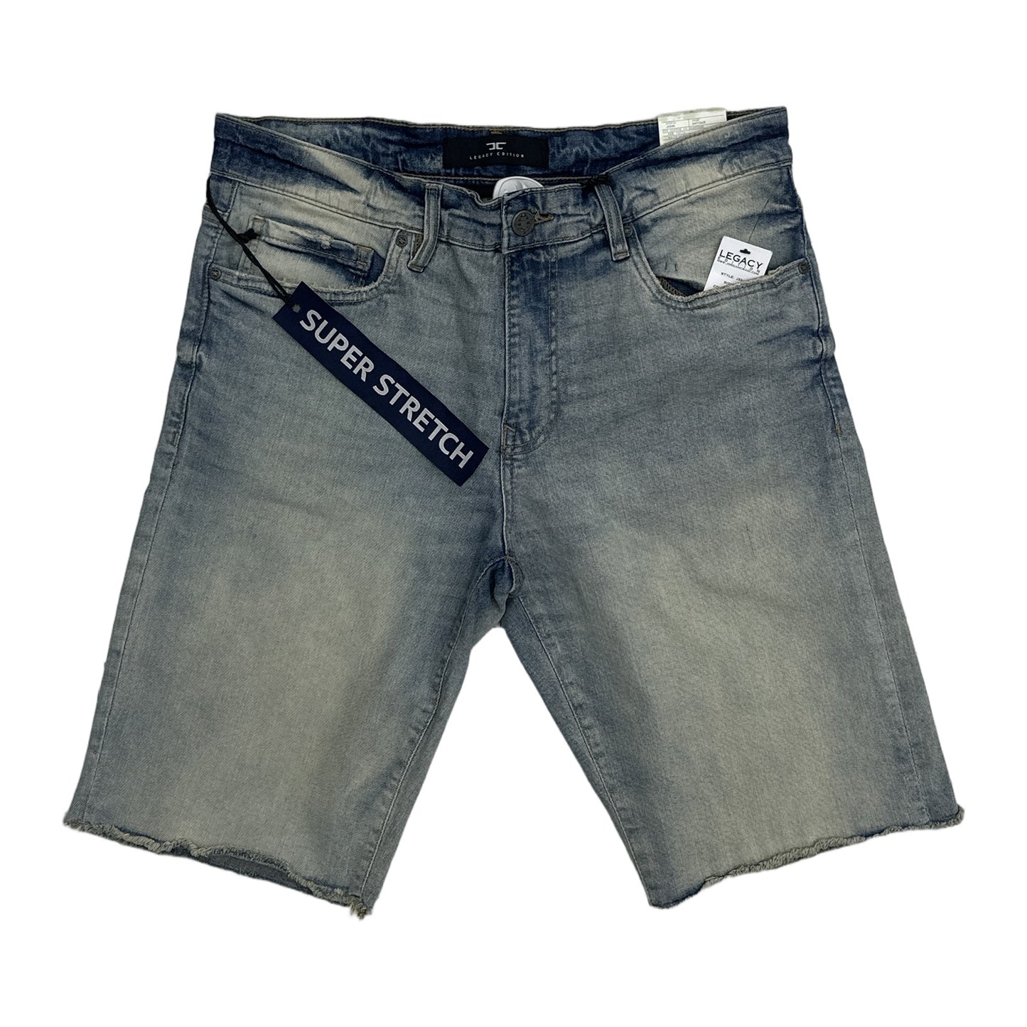 Jordan Craig Washed Denim Short — Black Shadow