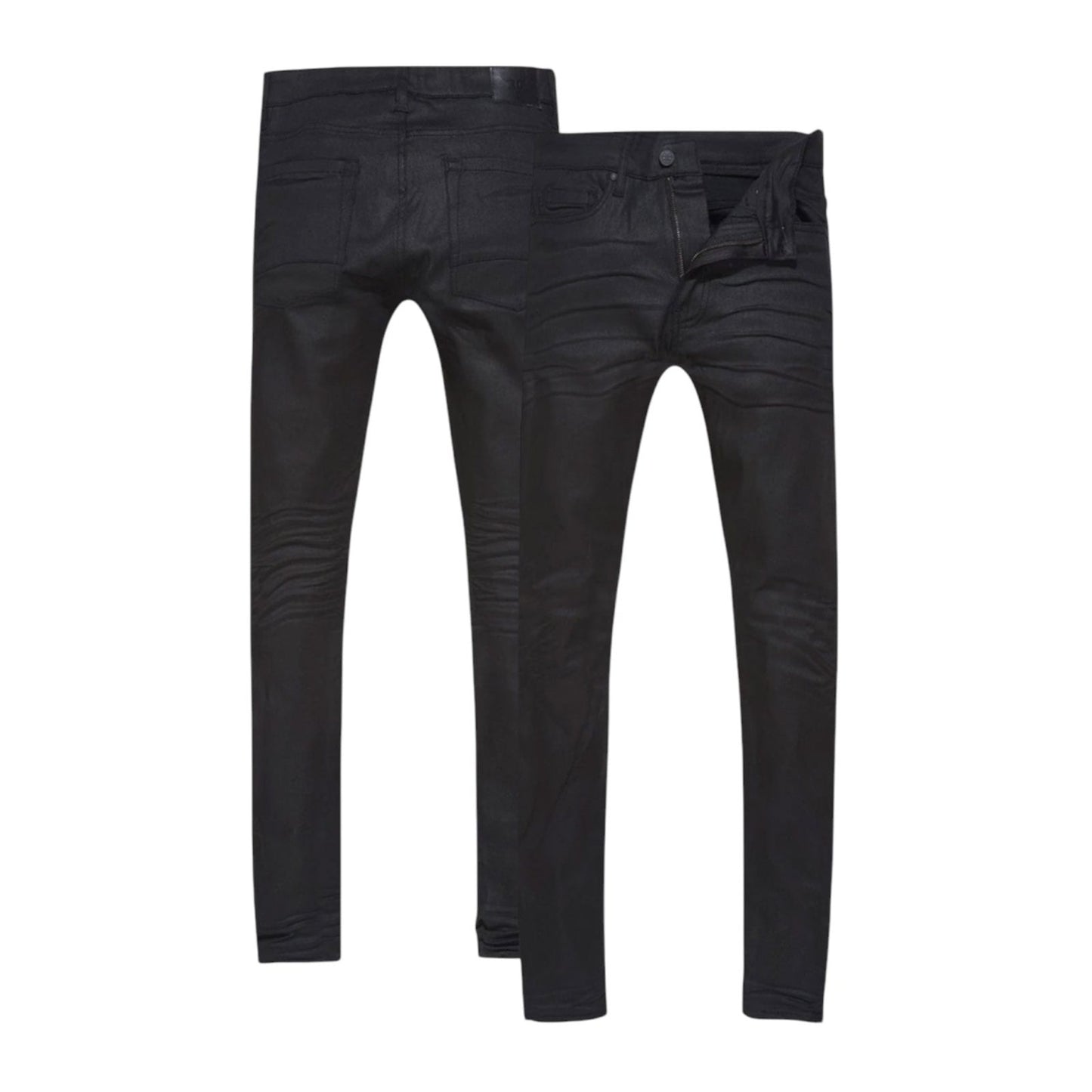 Jordan Craig Martin No-Shred Skinny Jean — Jet Black Coated