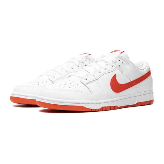 nike dunk low retro white picante red