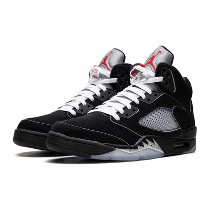 nike air jordan 5 retro og black metallic silver