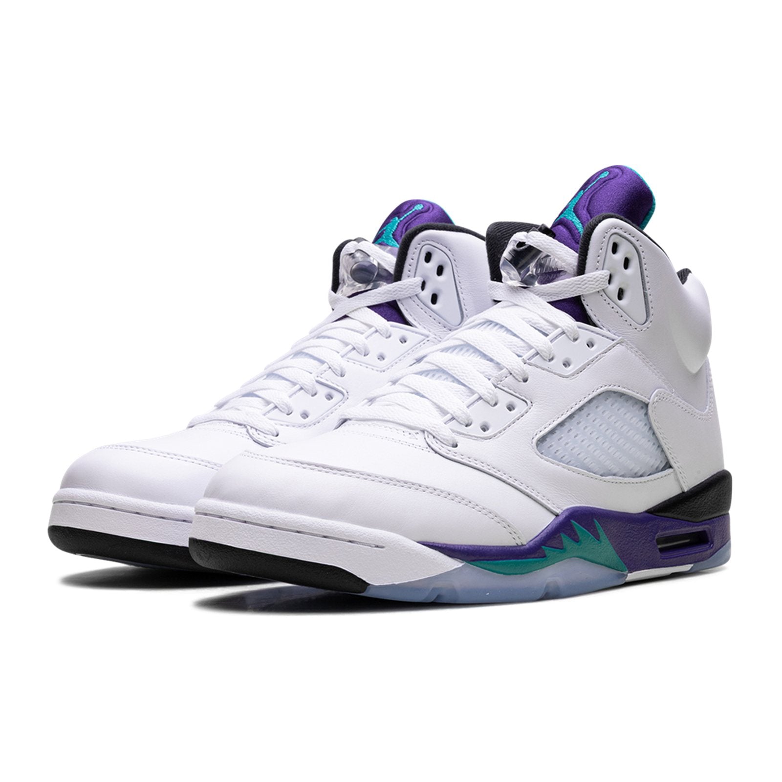 nike air jordan 5 retro og white new emerald grape ice