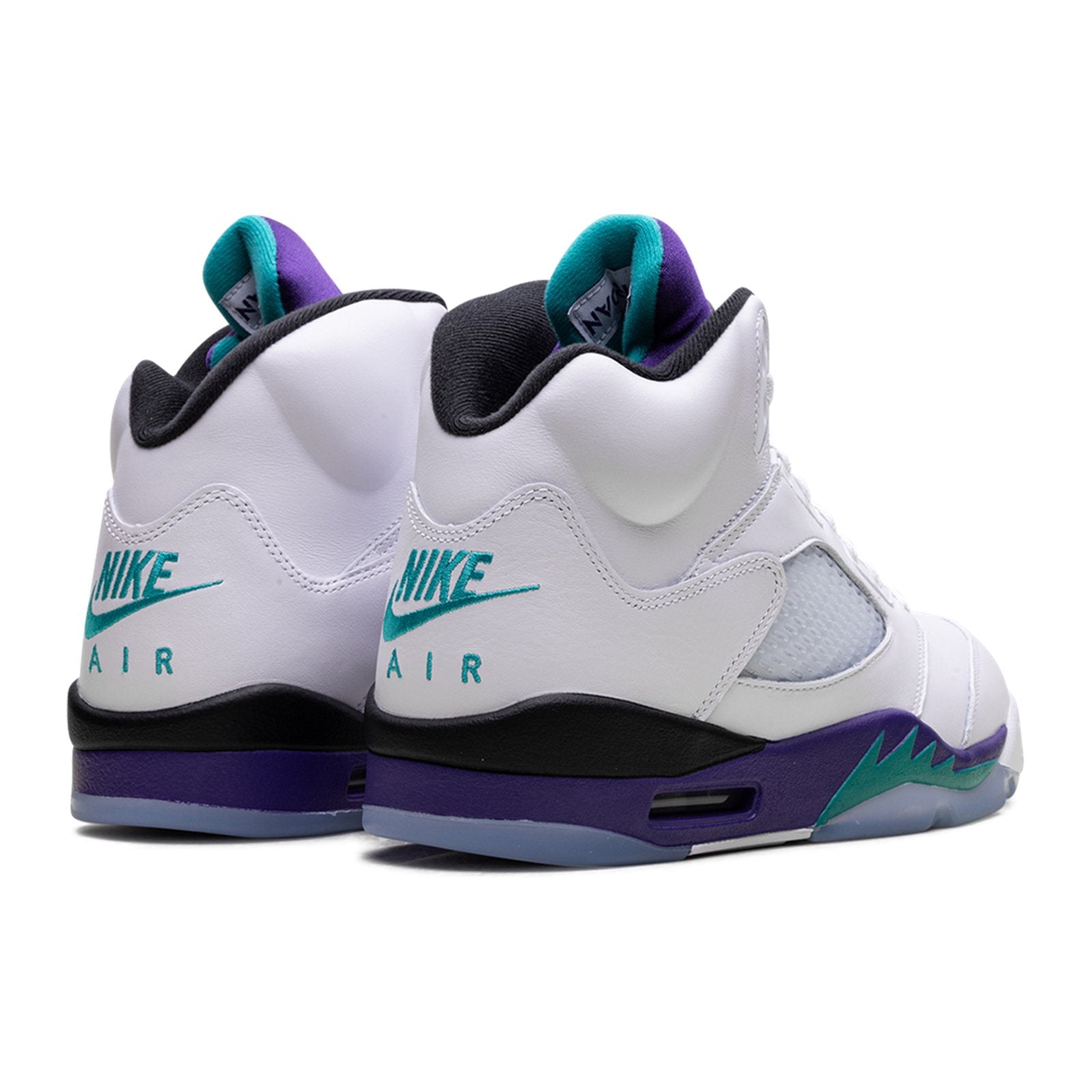 nike air jordan 5 retro og white new emerald grape ice