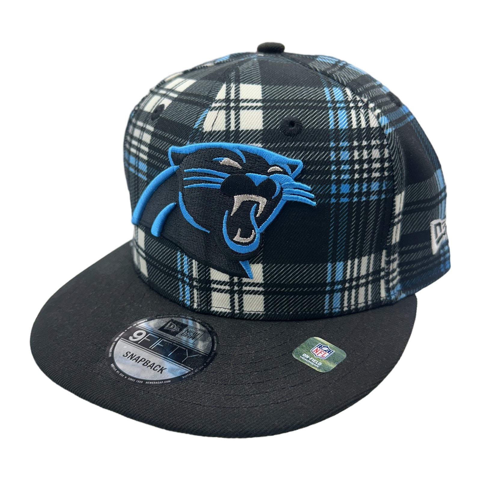 New Era Carolina Panthers Plaid 9FIFTY Snapback