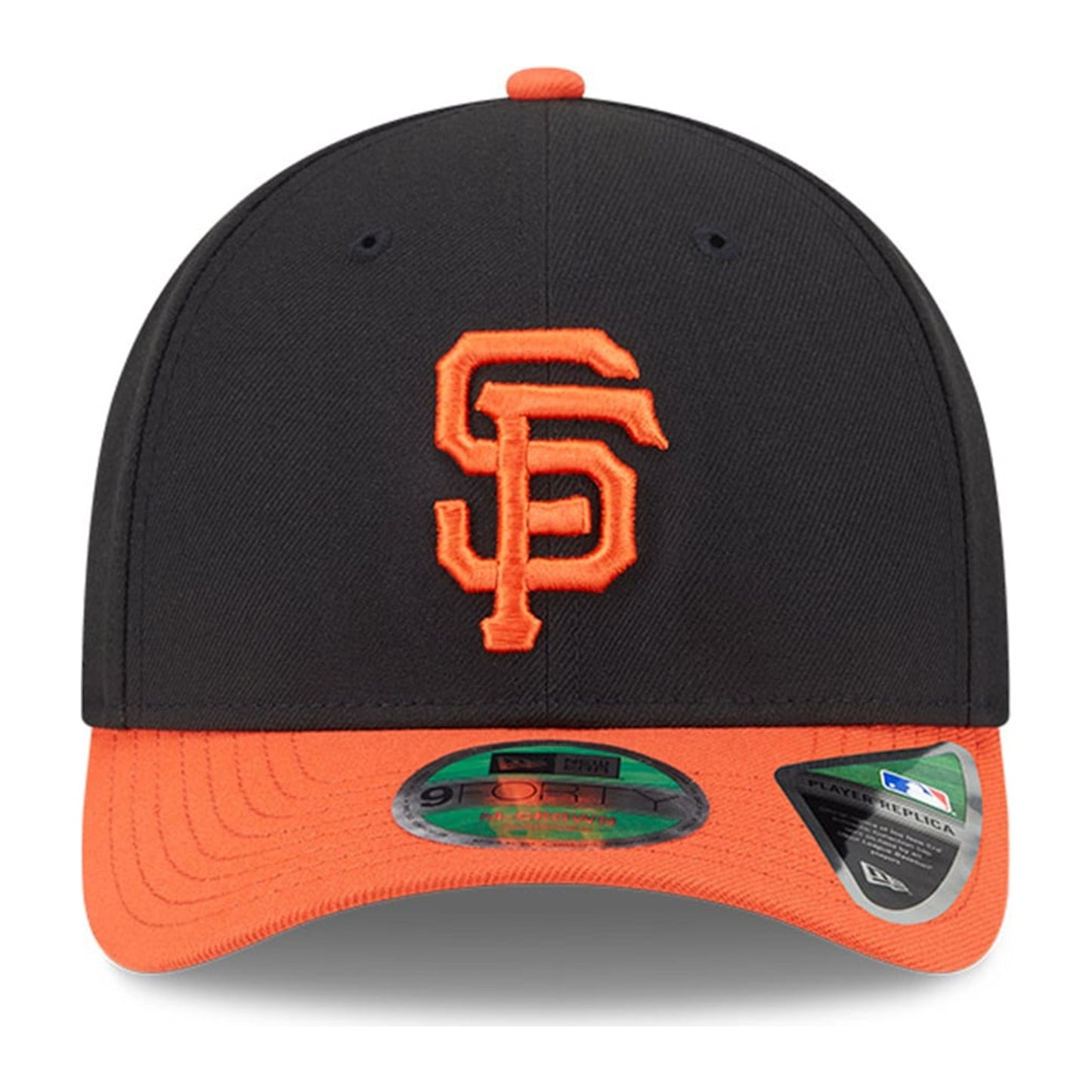 New Era San Francisco Giants 9FORTY M-Crown Player Replica, black crown with orange visor