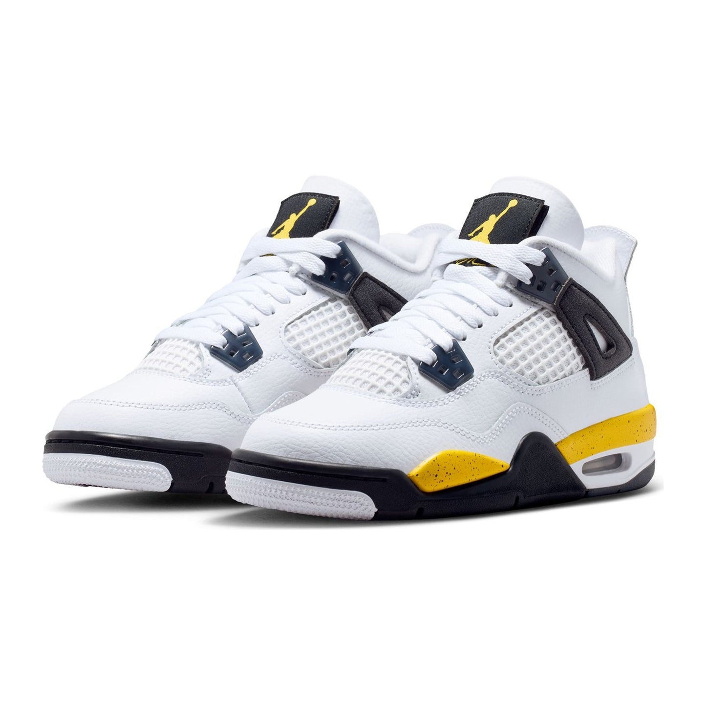 Nike Air Jordan 4 Retro (GS) "Rare Air Tour Yellow" — White/Black — view 2