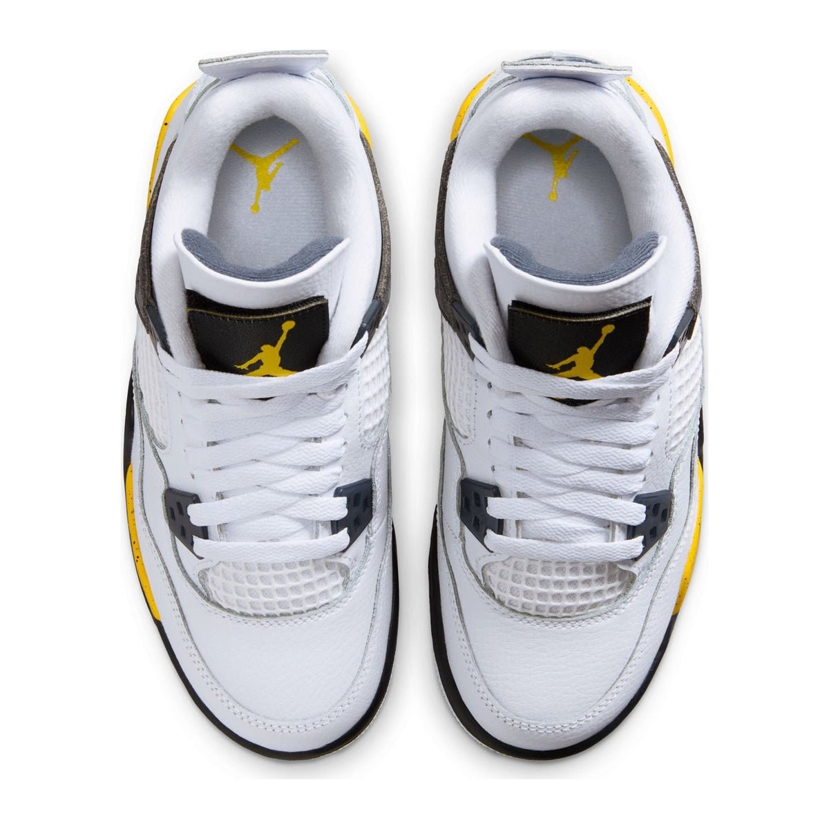 Nike Air Jordan 4 Retro (GS) "Rare Air Tour Yellow" — White/Black — view 4