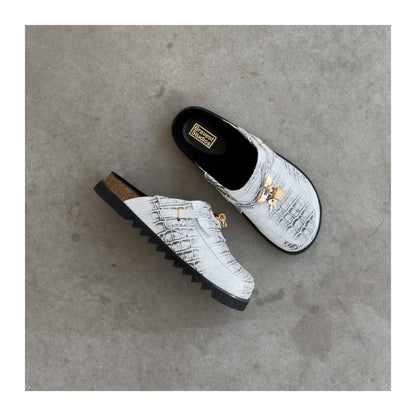 Bravest Studios Bag Clog — White Snakeskin