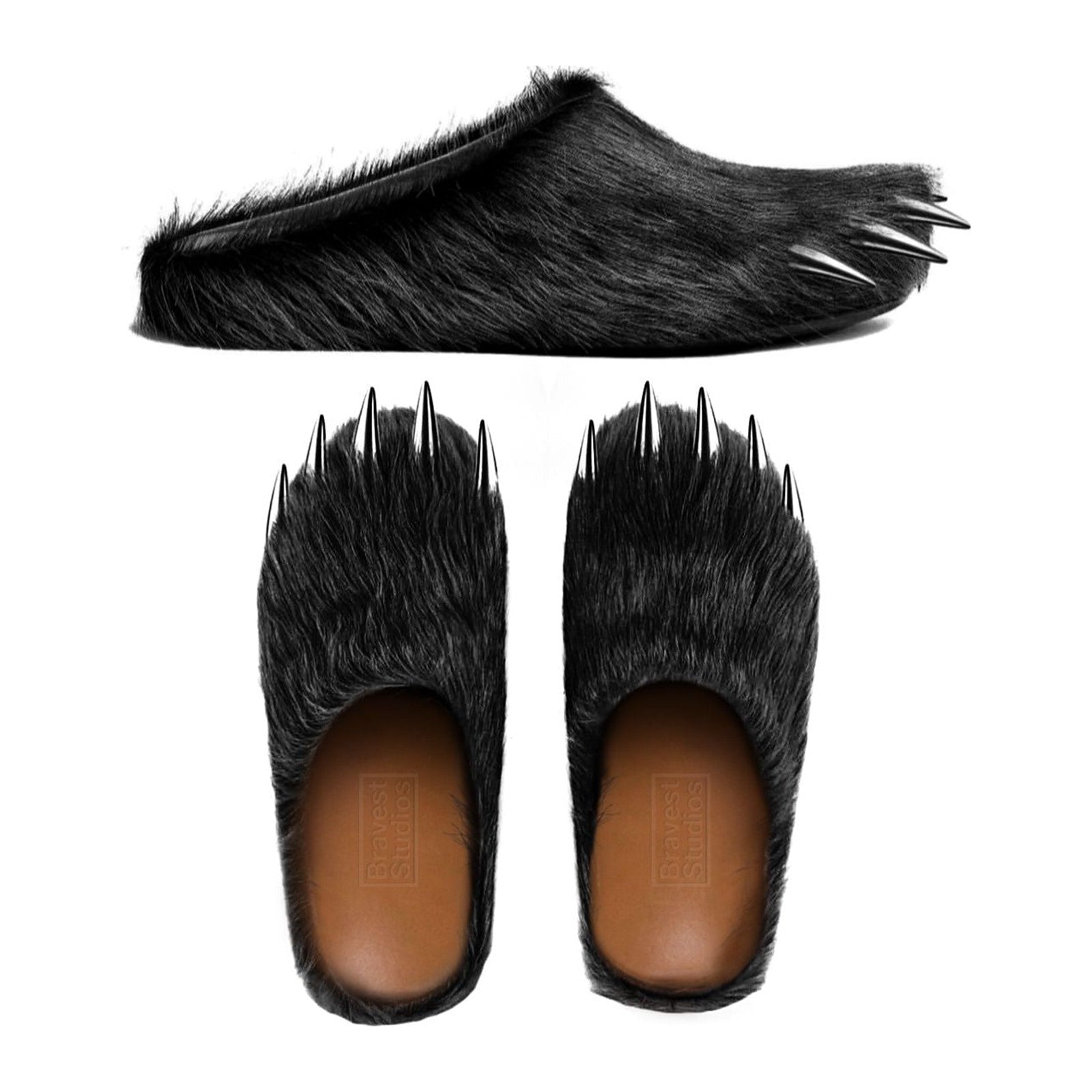 Bravest Studios Bear Claw Mules — Black — view 2