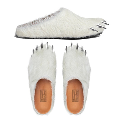 Bravest Studios Bear Claw Mules — White — view 2