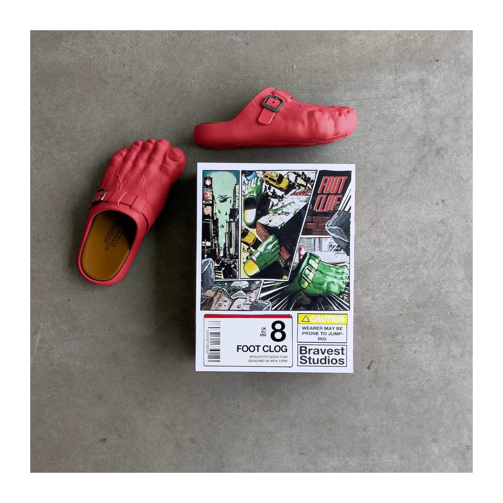 Bravest Studios Foot Clog — Red