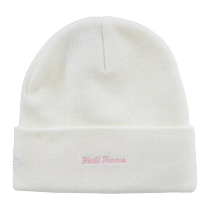 Supreme x New Era Box Logo Beanie — White/Pink