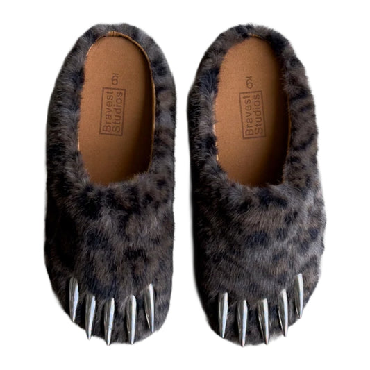Bravest Studios Bear Claw Mules — Dark Leopard