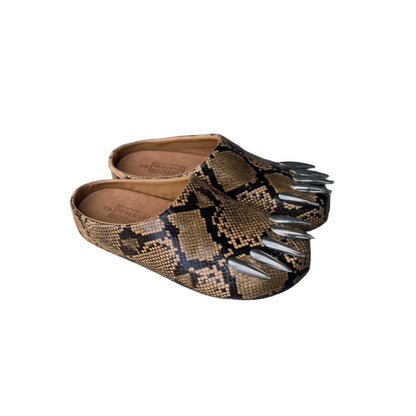 Bravest Studios Snakeskin Claw Mule — Tan