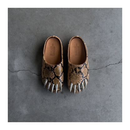 Bravest Studios Snakeskin Claw Mule — Tan
