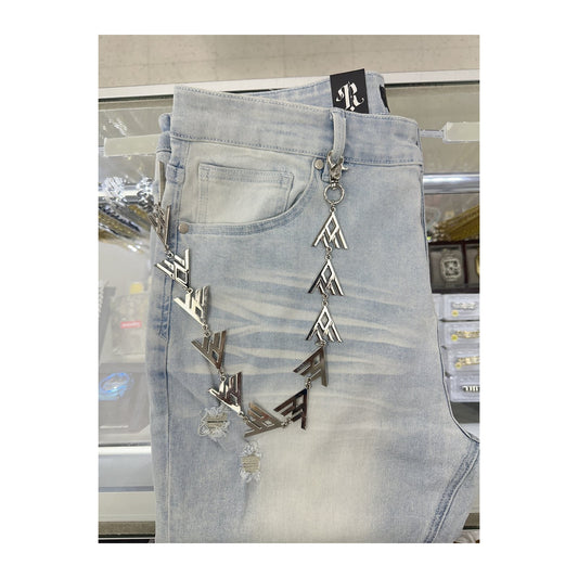 unbranded pants chain silver triangle