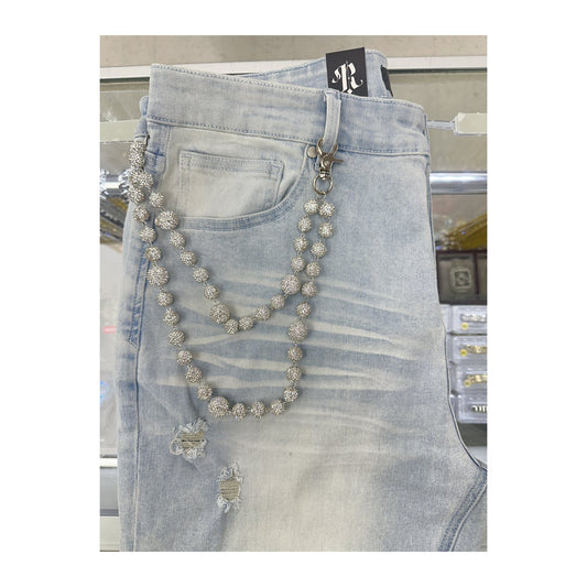 unbranded pants chain white white