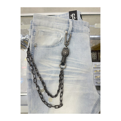 EAK Wallet Chain — Gunmetal/Aztec/Skull
