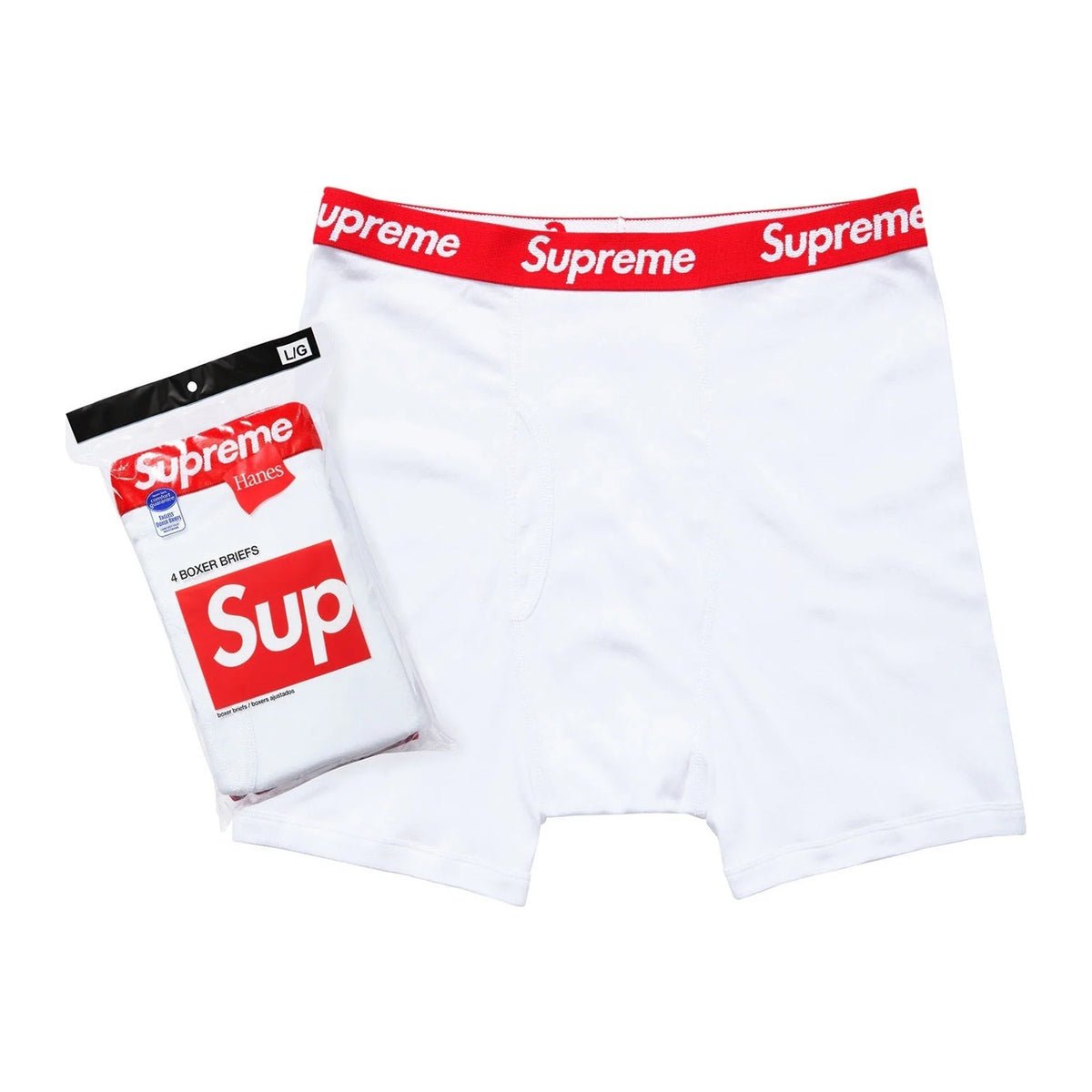Supreme x Hanes Boxer Briefs — White, 4-pack