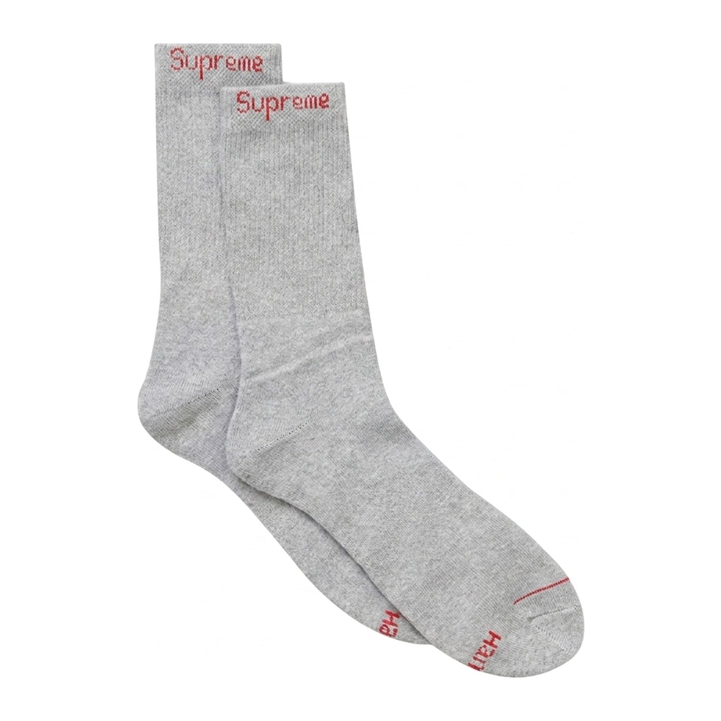 Supreme x Hanes Crew Socks — Heather Grey