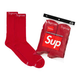 Supreme x Hanes Crew Socks — Red, 4-pack