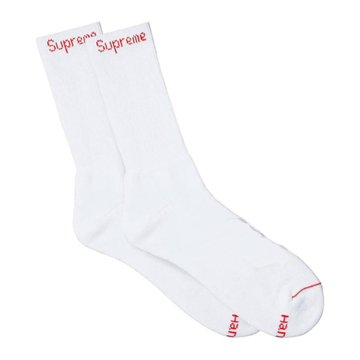 Supreme x Hanes Crew Socks — White