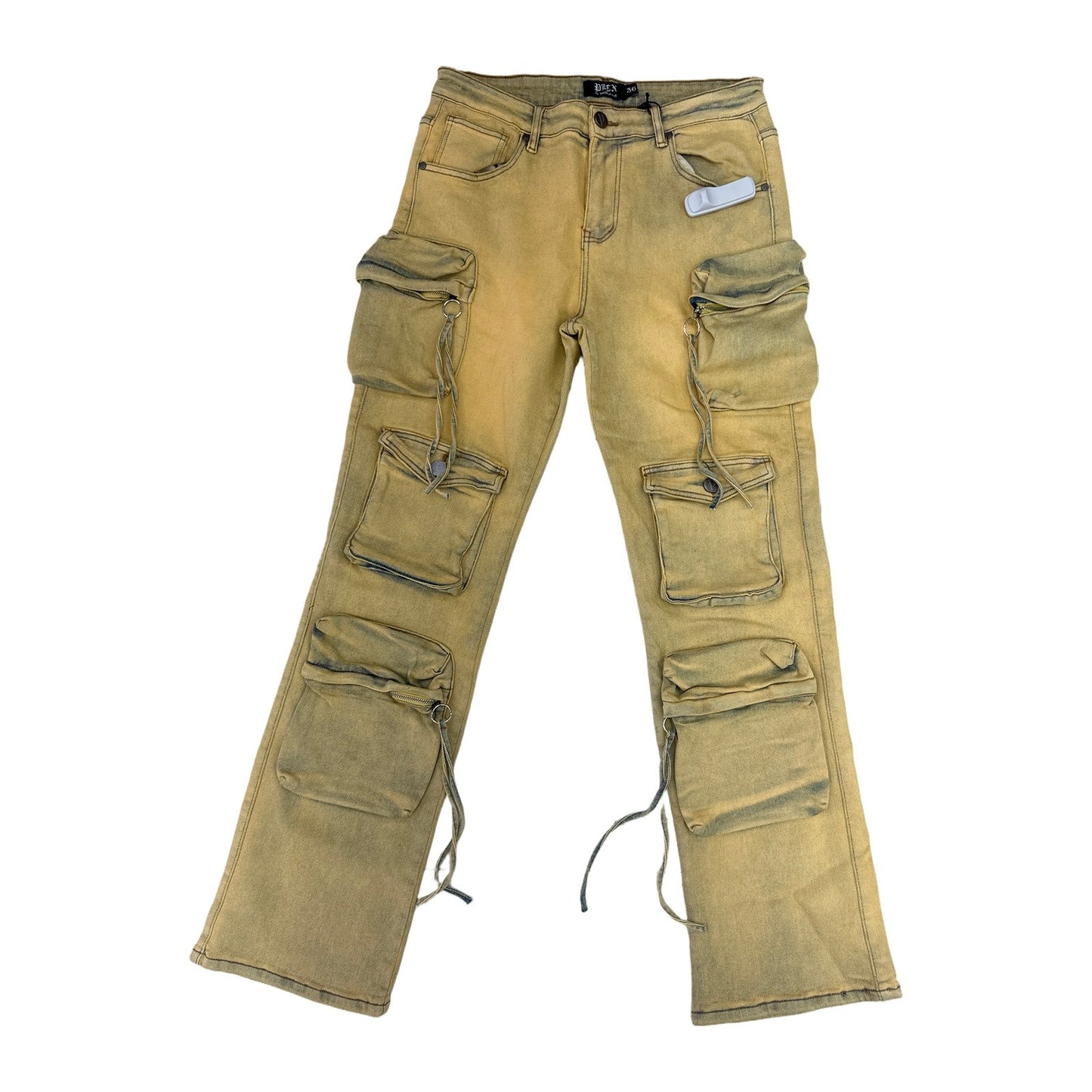 Politics "Weaver 291" Baggy Cargo Jean — Mustard