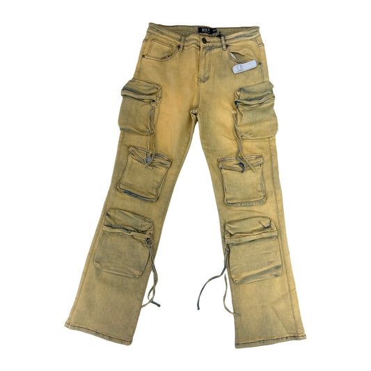 Politics "Weaver 291" Baggy Cargo Jean — Mustard