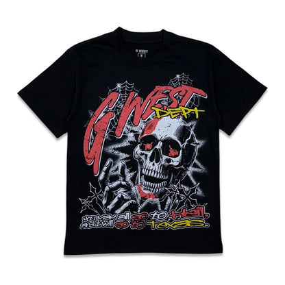 G West "Go To Texas" Skull Tee — Black