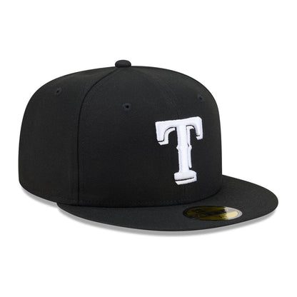 New Era Texas Rangers 59FIFTY Fitted — Black/White