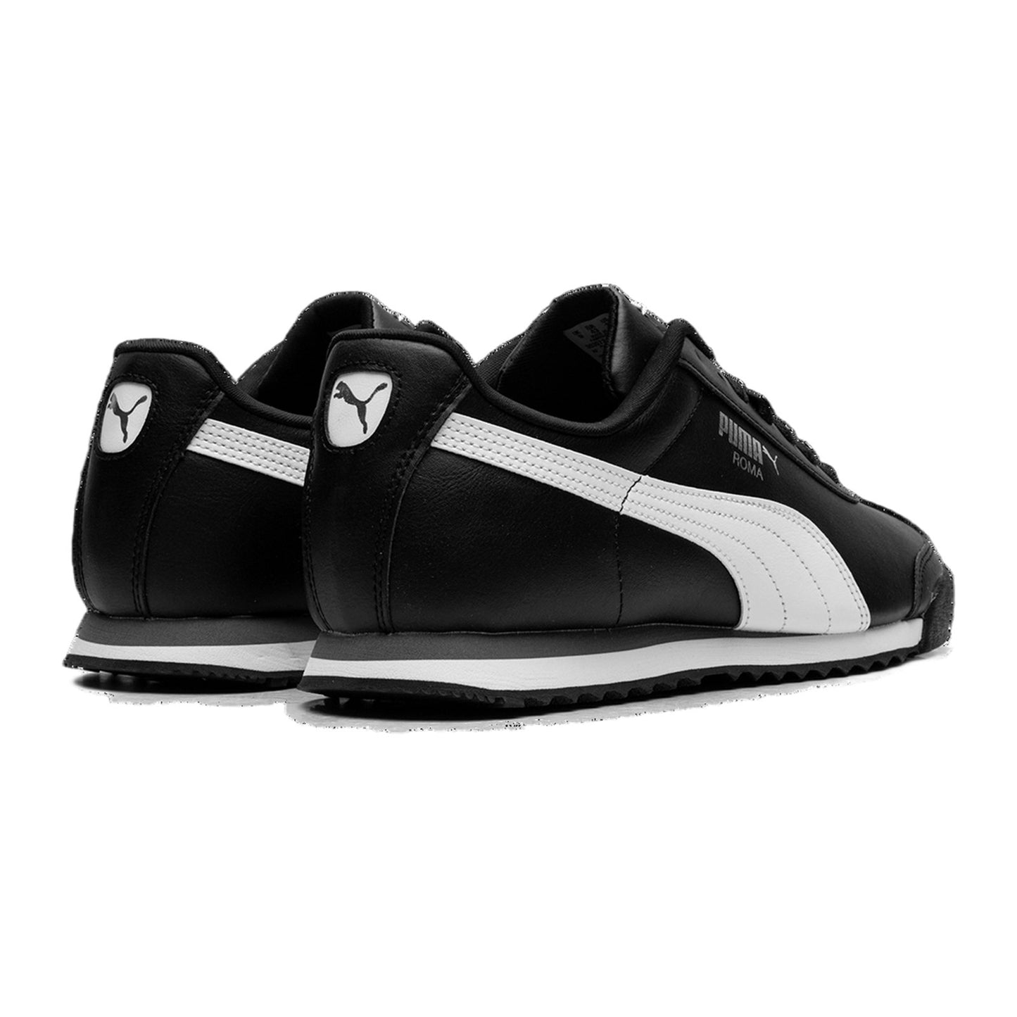 puma roma basic black white silver