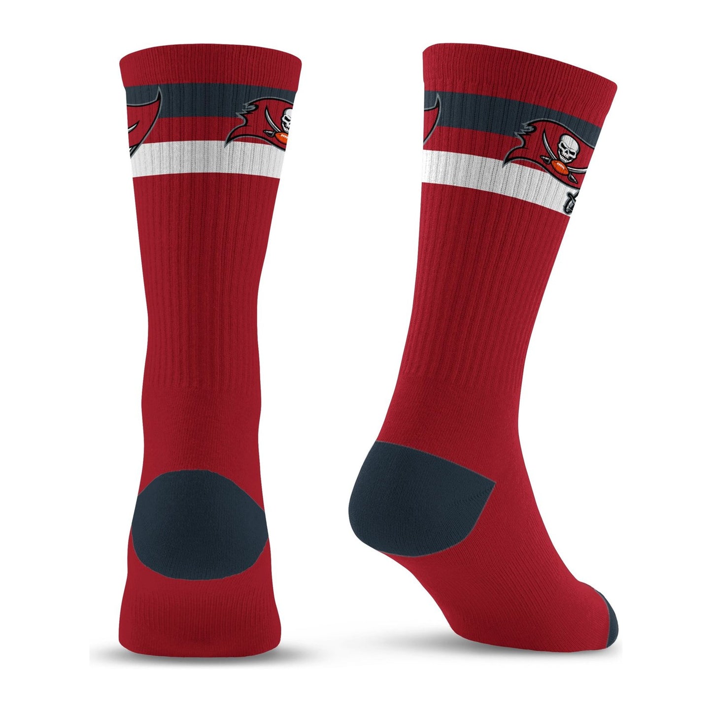 For Bare Feet Tampa Bay Buccaneers Legend Crew Sock — Red, view 2