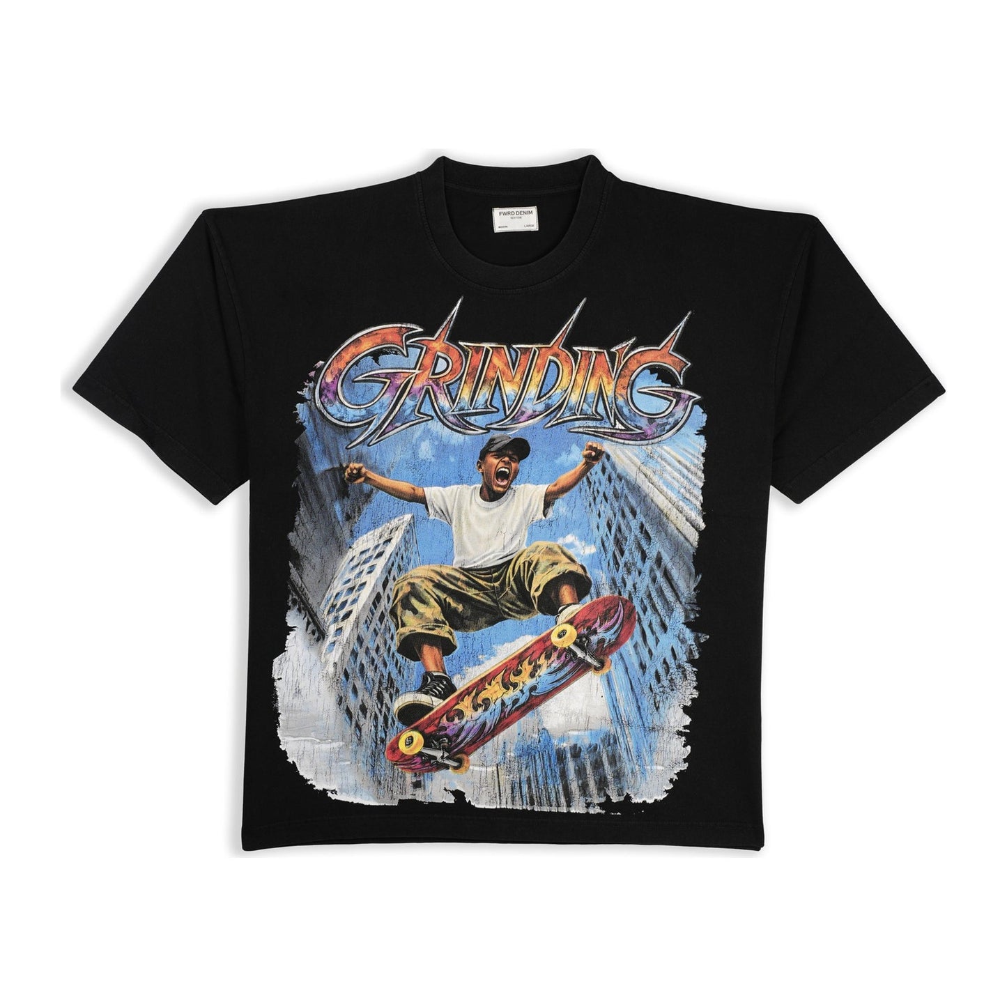 FWRD Denim "Grinding" Skate Tee — Black