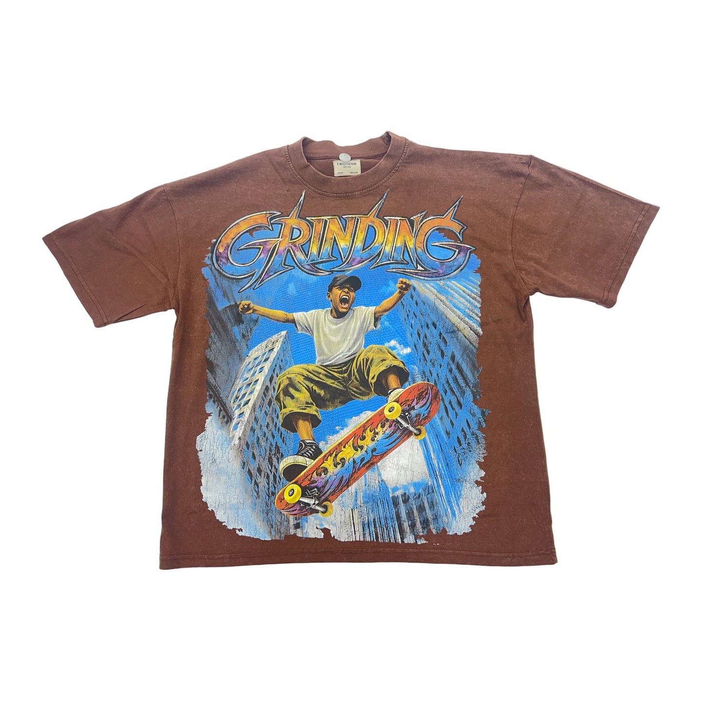 fwrd denim skaterboy brown tee