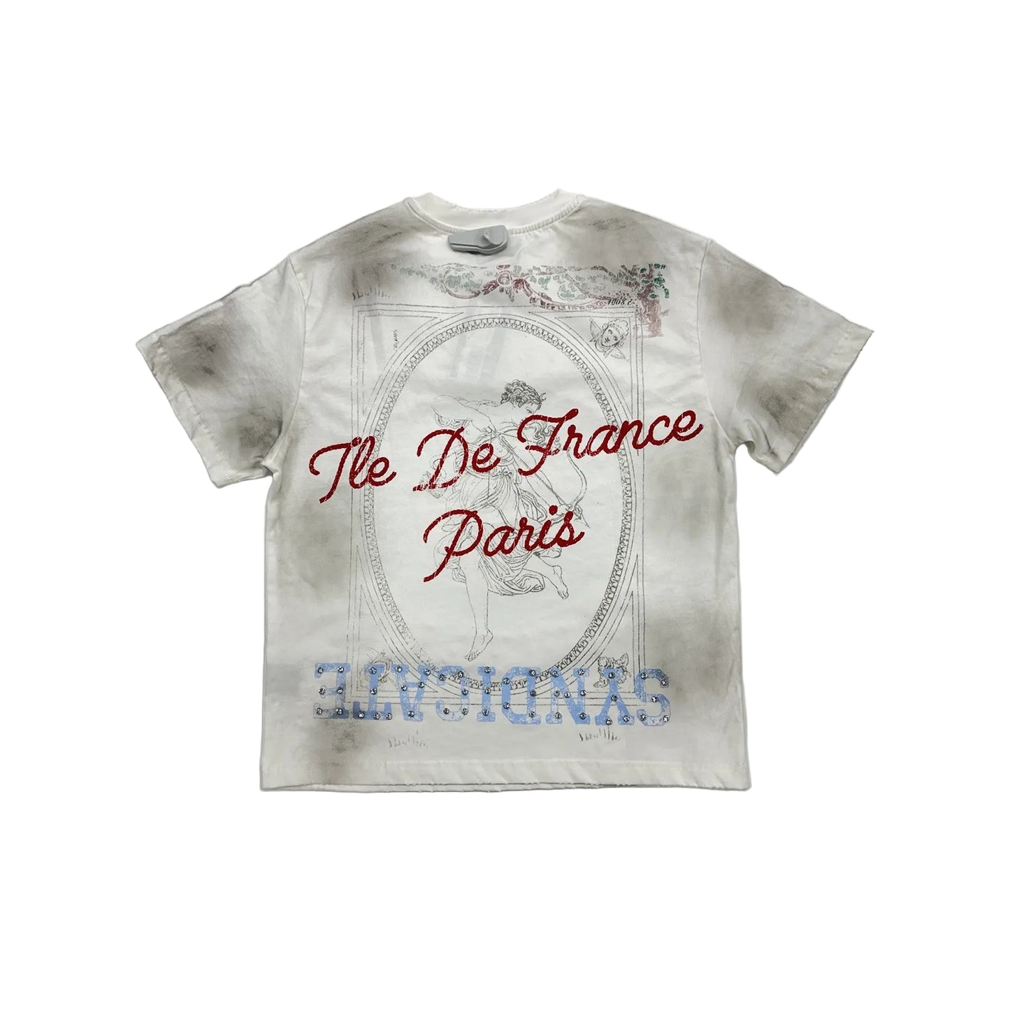 syndicate capital p paris tee vintage white