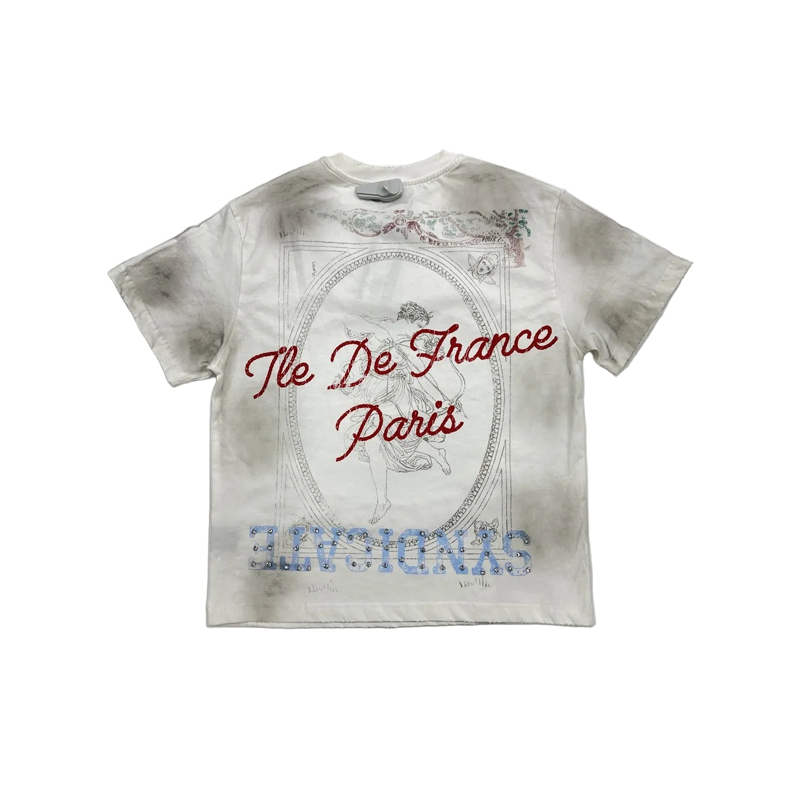 syndicate capital p paris tee vintage white