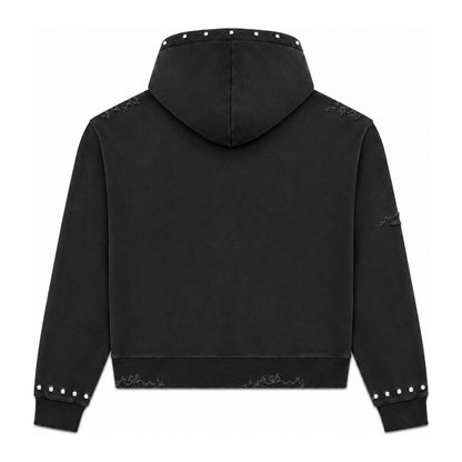 Prestige "Baby Angel" Zip-Up Hoodie — Black & Red — view 2